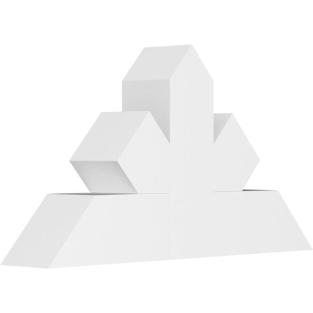 Ekena Millwork Saratoga Architectural Grade PVC Gable Bracket, 36"W x 19 1/2"H x 6"D x 6"F, 13/12 Pitch GBP036X20X0606SAR00